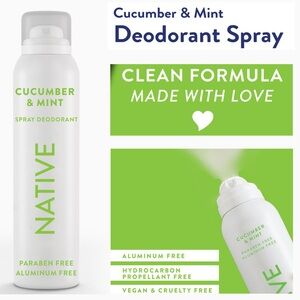 NATIVE 🥒🌿 Cucumber & Mint Deodorant Spray